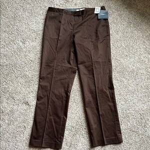 Liz Claiborne Jackie Brown Chinos with Flat Front Design